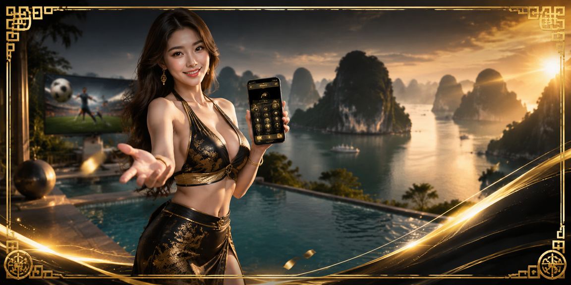 Người dùng tại Hạ Long trải nghiệm casino trực tuyến qua điện thoại trên vịnh